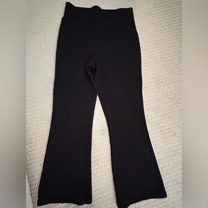 Old Navy Black Ribbed Flare Ankle Pants